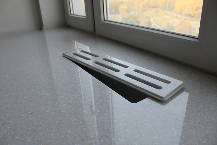 Столешница-подоконник с решёткой