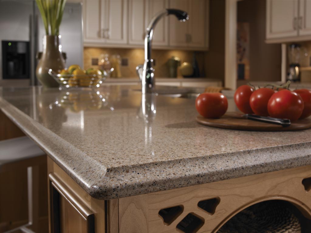 Акриловые столешницы песочного цвета