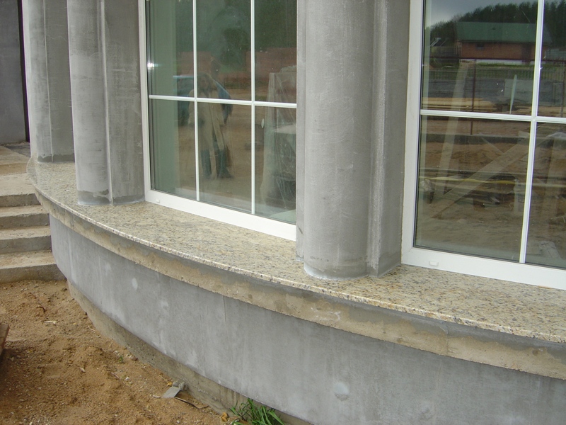 Радиусные отливы из искусственного камня